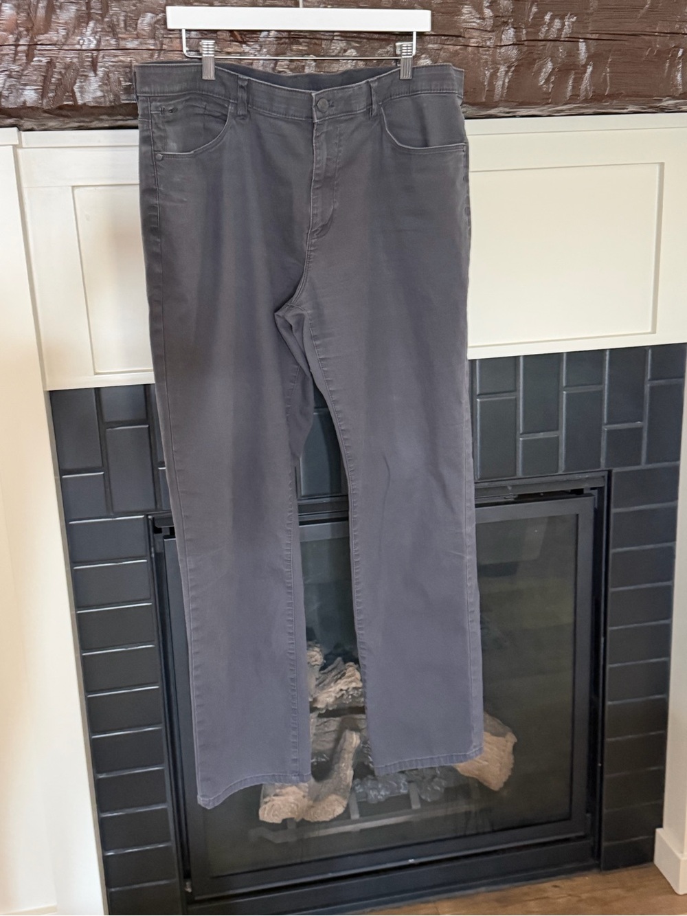 English Laundry Men’s 40x34 Charcoal Gray 5 Pocket Stretch Pants